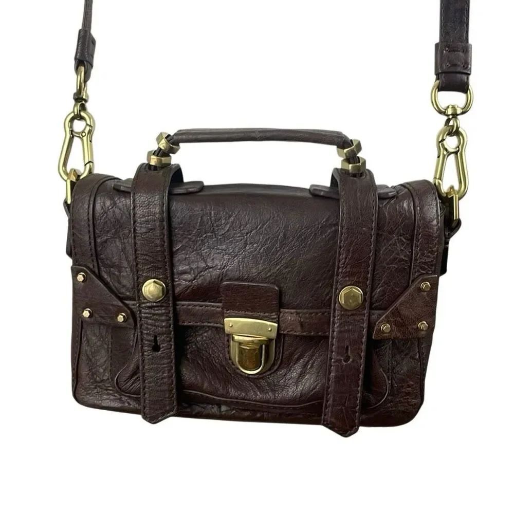 orYANY Leather Crossbody Satchel Brown